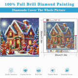 Cartoon House Diamond Art Kits for Adults,Christmas 5D Diamond Painting Kits for Adults Beginners,DIY Full Round Drill Diamond Dot Painting Gem Art Kits for Adult, Home Wall Decor12x12Inch ARPADAMO