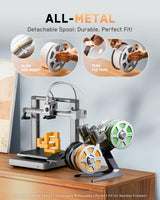 MarsWork 3D Printer Filament Reusable Aluminum Spool, Compatible with 1kg, 1.75mm PLA/TPU/ABS/PETG Filament, Compatible with Bambu Lab Filament Refill – Sustainable Printing Solution(Without filament) MarsWork