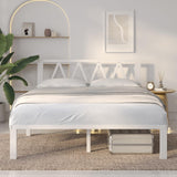 Novilla 14 Inch Full Size Bed Frame with Headboard, White Metal Platform Bed Frame, Full Bed Frame No Box Spring Needed, Easy Assembly Novilla