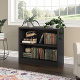 Bush Furniture Universal Bookcase, Low Storage and Display Bookshelf for Home Office or Living Room Organization, Small 2 Shelf, Black Bush Business Furniture
