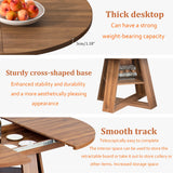 43.3in-59in Extendable Round Dining Table for 4-8,Modern Kitchen Oval Dining Table with Removable Leaves Space Saving,Wood Base with Storage Shelf for Kitchen Living Room (Walnut) Mxtxmy