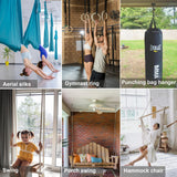 Stainless Steel Punching Bag Hanger with Bearing Heavy Bag Ceiling Mount Hardware 1000 LB Capacity 360° Swivel Hook for Boxing Bag Hanging Hardware Heavy Bag Hanger Mount Hooks with Carabiner BeneLabel