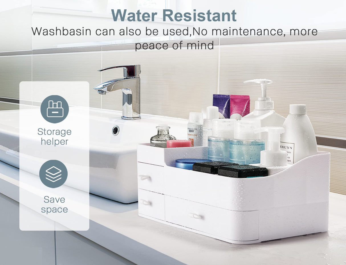 ONXE Makeup Organizer with Drawers,Large Capacity Perfume Organizer,Vanity,Bathroom,Bedroom Countertop Storage for Cosmetics, Perfume, Brushes, Eyeshadow, Skincare, Lipstick, Nail Polish ONXE