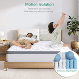Novilla King Mattress 14 Inch, Hybrid Mattress in a Box with Individual Pocket Spring for Motion Isolation, Supportive & Pressure Relief, CertiPUR-US Novilla