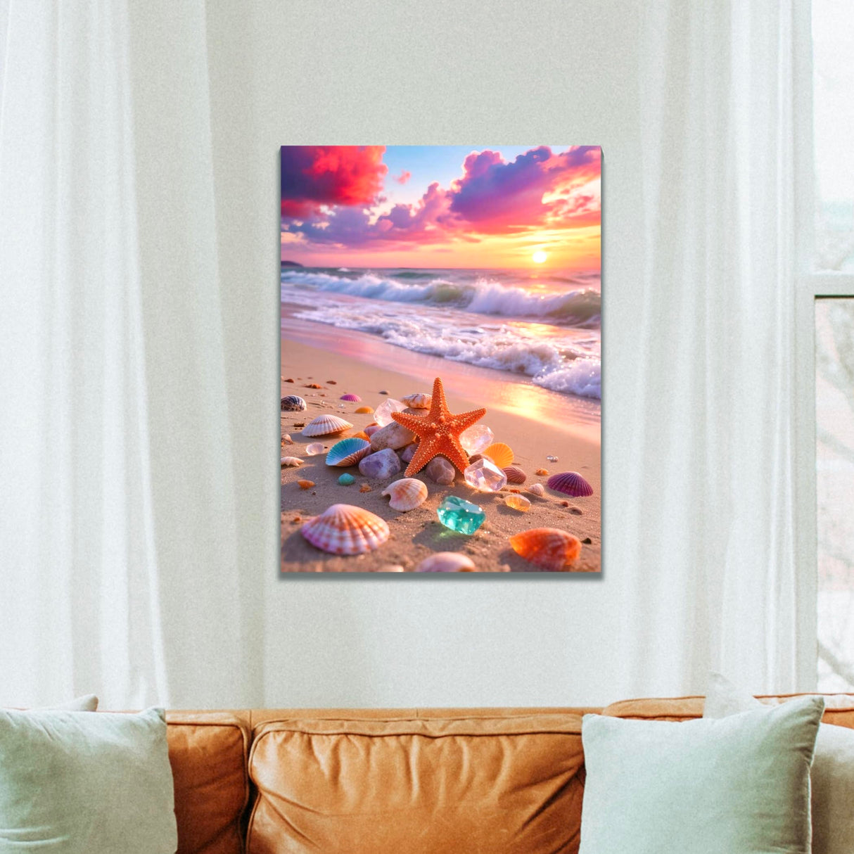 Muzagroo Art 5D Diamond Paintings Kits for Adults Round Full Drill Beach Diamonds Art Kits for Beginners Diamond Art Paintings Gem Art Kits Diamond Dots Kits 30x40cm (Beach) Muzagroo Art