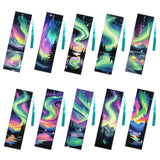 beinkmake 10Pcs Aurora Starry Sky 5D Diamond Art Bookmarks Forest Lake Diamond DIY Painting Bookmarks Rhinestones Beaded Acrylic Tassel Bookmark for Adult Beginner Crafts beinkmake