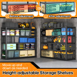 Nexvrtau Garage Shelving Heavy Duty,5 Tier Adjustable Metal Shelving Storage Rack,Storage Shelves,48" Wx20 Dx72.2 H,Industrial Shelving Unit for Basement,Warehouse,Garage Organization.1 Pack Nexvrtau