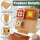 Newkita 15.5" Foldable Crochet Blocking Board with 40 Steel Pegs/Pins for Granny Squares & Small Projects, Adults Newkita