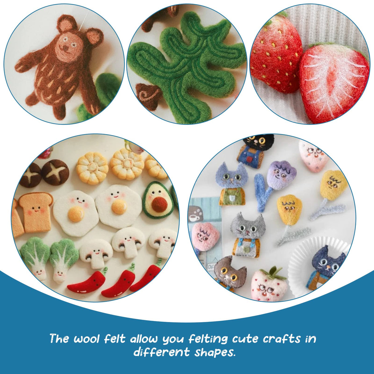 Needle Felting Kit, Needle Felting Starter Kit with Exquisite Green Storage Bag, Wool Roving 18 Colors Set, Needle Wool Felting Tools Kit, Wool Felt Tools for Felted Animal Needle Felting Supplies IMZAY