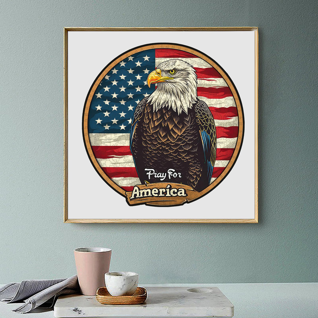 Reouinty Wooden Puzzle for Adults, Eagle Wooden Jigsaw Puzzles(11.1 * 11.2in-200pcs), Beautiful Wooden Puzzle with Box Birthday Gifts for Adults and Kids Family Game Reouinty