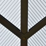 Outsunny 10' x 10' Hardtop Gazebo Canopy with Polycarbonate Roof, Aluminum Frame, Permanent Pavilion Outdoor Gazebo with Netting, for Patio, Garden, Backyard, Deck, Lawn, Black Outsunny