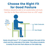 ECR4Kids Three Rung Ladderback Chair, 14in Seat Height, Classroom Seating, Honey, 2-Pack ECR4Kids