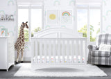 Delta Children Perry 6-in-1 Convertible Crib - Greenguard Gold Certified, Bianca White Delta Children