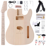Leo Jaymz DIY TL Style Electric Guitar Kits with Poplar Body and Maple Neck - Maple Fingerboard and All Components Included（TL Poplar） Leo Jaymz