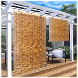 Bamboo Shades for Patio Privacy Screen, Bamboo Windproof Roller Porch Gazebo Deck Blinds, Bamboo Roll up Window Roman Shades for Office Curtains, Natural Bamboo Blinds, Cordless(Size:34"W x 84"H) DISPRA