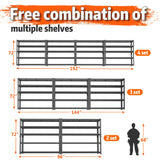 ROOMTEC Garage Shelving, 3300 LBS Capacity Storage Shelves Heavy Duty, 5 Tier Adjustable Metal Organizer Wire Rack, 60"L x 24"W x 78"H Utility Shelf Unit for Kitchen Pantry (1, 60" L x 24" W x 78" H) ROOMTEC