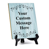 Signs ByLITA Custom Personalized Rectangle Table Sign (6" x 8") Floral Branches | Write Your Own Message | Design Your Sign Signs ByLITA