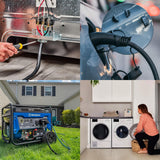 6/3 6 Gauge SOOW Electric Wire 6 AWG 6/3 Portable Power Cable 600V 3 Conductor 6 Gauge 6/3 SOOW Extension Cord for Portable Light,Welder,Generator,NEMA 14-50 RV Outlet Box,EV Car Battery Charger-50ft CLLOMAGY