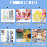 Zythron Flowers Diamond Art Kits for Adults, Flower Diamond Painting Kits for Beginners, Pink Daisy vase DIY 5D Gem Art,Diamond Art for Adults for Gift Home Decor 14x14 inch Zythron