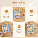 Lifewit 5.9" Crochet Blocking Board with 10 Pegs, Bamboo Granny Square Blocking Board for Knitting and Crochet Projects, Blocking Mats for Crocheting, Crocheting Accessories Gifts for Crocheters Lifewit