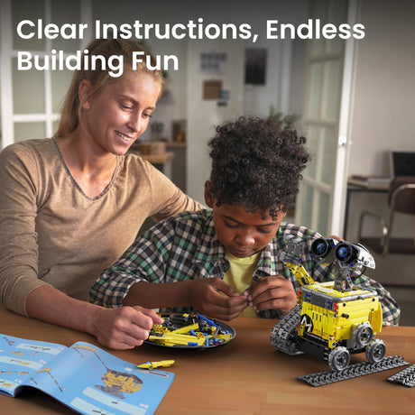 Sillbird Robot Building Kit with Remote Control STEM Gifts for Boys Age 8-13, Technic Coding Robotic Toys for Kids Birthday, Buildable 5in1 Models with 488 Pieces Sillbird