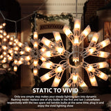 Snowflake Christmas String Lights with 6 Drops - 9ft 100 Mini Bulb Icicle Lights with Hooks, Plug-in Connectable Hanging Lights for Christmas Home Indoor Outdoor Party Wedding Holiday Décor, Clear Minetom