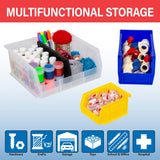 Akro-Mils 30239 AkroBins Plastic Storage Bins, Space-Saving Stackable Bins for Garage, Pantry, Craft Organization, 11-" x 8-" x 7-", Clear, 6-Pack Akro-Mils