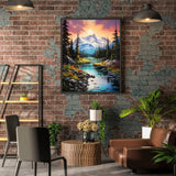 xackcme Mountain Paint by Numbers for Adults - Scenery Paint by Number on Canvas Without Frame, DIY Oil Painting for Gift Home Wall Decor (16x20 inch) xackcme
