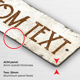 Rustic Custom Sign, Personalized Metal Signs, Cristmas Gift for Him Men Dad, Man Cave, Indoor and Outdoor Use, 4x18 Inches, ACM, Fade Resistant, Sigo Signs