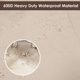 Vailge Round Patio Furniture Covers, 100% Waterproof Outdoor Table Chair Set Covers, Anti-Fading Cover for Outdoor Furniture Set, UV Resistant, 110"DIAx28"H, Beige & Brown Vailge