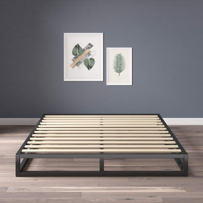 ZINUS Joseph 6 inch Metal Platform Bed Frame, Mattress Foundation, Wood Slat Support, No Box Spring Needed, Sturdy Steel Structure, King