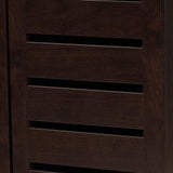Baxton Studio Adalwin 3-Door Shoe Storage Cabinet, Dark Brown (118-6517-HiT) Baxton Studio