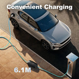EV Charger for Tesla 16A, Electric Vehicle Portable Charger with 20FT Cable, Home EV Charging Station for J1772 Electric Cars, 16Amp 110V-240V, NEMA 6-20 & NEMA 5-15 Plug VDLPOWERVP