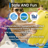 JAMBO 16Ft Premium 3 Lane Slip Splash and Slide with Bodyboards, Heavy Duty Water Slide- Advanced 3-Way Sprinkler System, Splash Mat Splash Pad Backyard Waterslide Outdoor Water Toys n Slides for Kids JAMBO