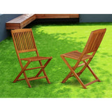 East West Furniture BCMCWNA Cameron Foldable Patio Dining Chairs - Acacia Wood, Set of 2, Natural Oil East West Furniture