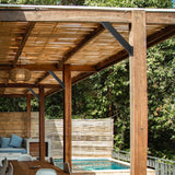 4 Pcs 45 Degree Angle Support Brackets, Pergola Kit Heavy Duty Connector for Wooden Structures Support for Gazebos, Tree Houses, Cabins and Patios CDFYJHFDQ