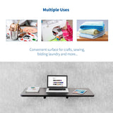 VIVO Wall Mounted Folding 43 inch Workbench, Fold Away Table Workstation Shelf with Adjustable Steel Brackets, Black, MOUNT-SF1FB VIVO