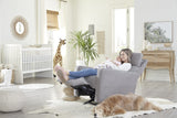 Nurture& The Glider Premium Power Recliner Nursery Glider Chair with Adjustable Head Support | Designed with a Thoughtful Combination of Function and Comfort | Built-in USB Charger (Gray) Nurture&