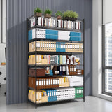 Finnhomy 4000LBS 8-Tier Wire Shelving Unit Adjustable Steel Wire Rack, 24x48x80.2 Inches 8 Shelves Metal Rack, Pantry Shelves for Storage, Metal Garage Shelving with 1" Pole, NSF Certified, Black Finnhomy