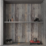 VaryPaper 32''x118'' Large Size Distressed Wood Peel and Stick Wallpaper Shiplap Wood Grain Contact Paper for Countertops Waterproof Self Adhesive Wood Panel Wallpaper for Bedroom Bathroom Accent Wall VaryPaper