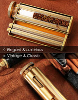 Vintage Cigarette Roller, Brass Cigarette Rolling Machine, Pure Copper Joint Roller Machine, Solid Brass Roller, Use with 70 mm Papers, Elegant and Luxurious Tobacco Roller for Men and Women ZHAOGOO