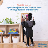 ECR4Kids Toddler Single-Sided Bi-Directional Mirror, Kids Furniture, Natural ECR4Kids