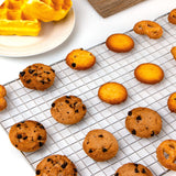 Cooling Rack for Baking 2-Pack, 16x10 Inches Baking Rack, Thick Wire Cookie Rack for Cooking, Roasting, Grilling, Drying, Oven Safe, Fits Half Sheet Pan, Silver BRIOUT