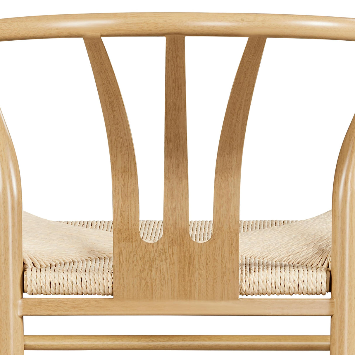 Yaheetech Weave Dining Chair Weave Dining Chair Rattan Chair Metal Dining Chair Armchairs Hemp Seat Chair Accent Chair for Kitchen, Dining, Living Room Set of 2, Wood Color Yaheetech