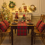 Softalker Christmas Checkered Tartan Table Runner - Red Buffalo Plaid Xmas Stain Resistant Washable Table Decoration for Dining/Parties/Holiday Decor, 13 x 70 Inch Softalker