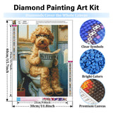 Reivworl Dog Diamond Art Kits for Adults, Dog Diamond Painting Kits, Gem Art Kit for Gifts and Home Interior Decor 12x16 Inch Reivworl