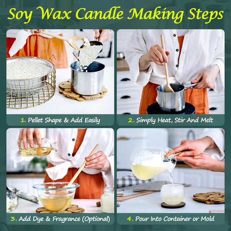 SWIGRANCE Soy Wax Pellets 5LBS / 2.27kg, Natural Soy Candle Wax Candle Making Supplies, for Making Pillars, Container and Molded Candles, Cire de SOJA SWIGRANCE