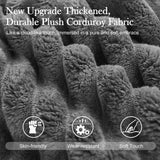 Kalafini 104'' Cloud Couch Loveseat, Oversized 4 Deep Seats Modular Sectional Sofa with Cup Holders & Storage, Plush Corduroy Upholstered Memory Foam Couches for Living Room, Apartment, Office (Grey) Kalafini