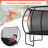 Zevemomo 16FT Trampoline for Kids and Adults, Outdoor Trampoline w/Basketball Hoop, Sprinkler, Ground Stakes/Anchors, Storage Bag, Galvanized Anti-Rust Coating, Gift for Kids and Adults Zevemomo