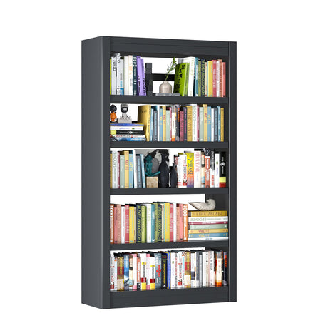 LyAosdFu Book Shelf, 5-Tier Sturdy Bookcase, Adjustable Bookshelf, Large Capacity per Shelf, Modern Book Cases for Living Room, Home Office, Garage, Ideal for Home Organization & Stylish Upgrades LyAosdFu